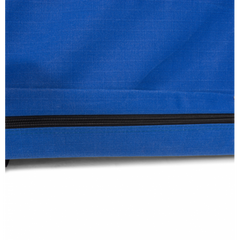 Royal Blue | Close up of black zipper in canvas #colour_royal-blue