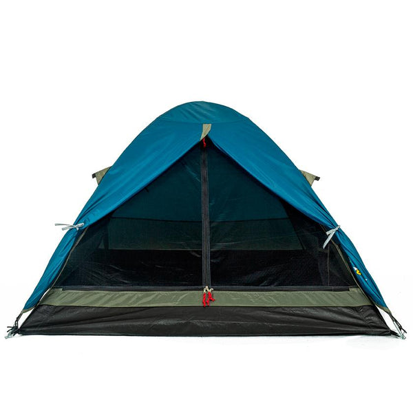 Blue | Front View with Fly Door open and mesh door zipped up