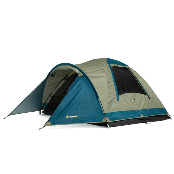 Oztrail Tasman 3V Dome Tent angled side view