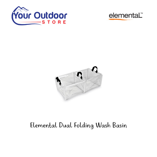 Side front view Elemental dual folding wash basin