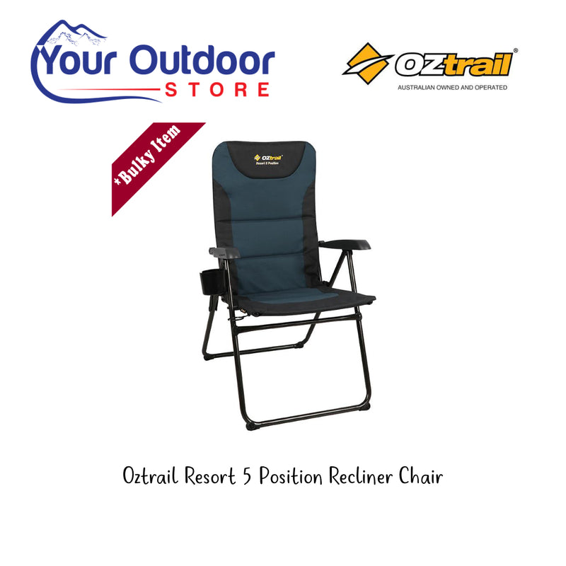 Charcoal Blue | Oztrail Resort 5 Position Chair