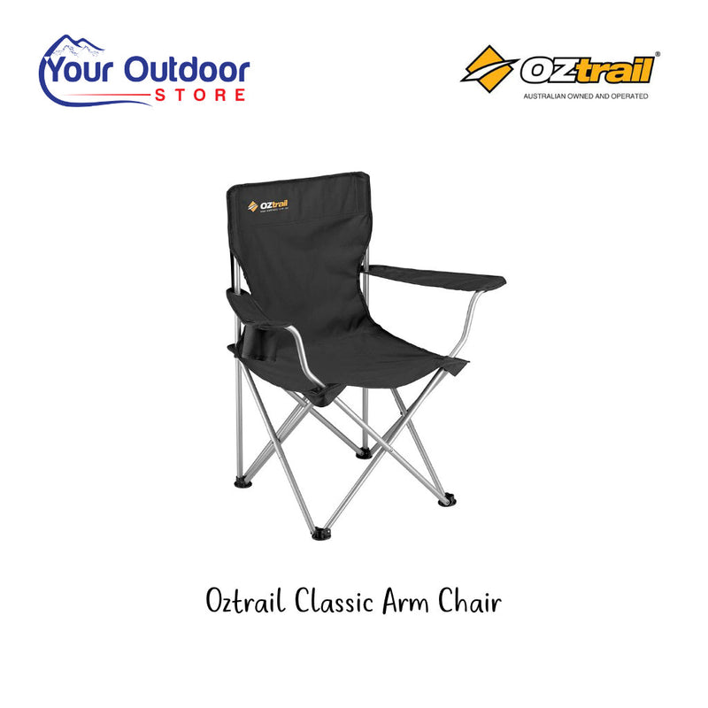 Classic Arm Chair with title and logos