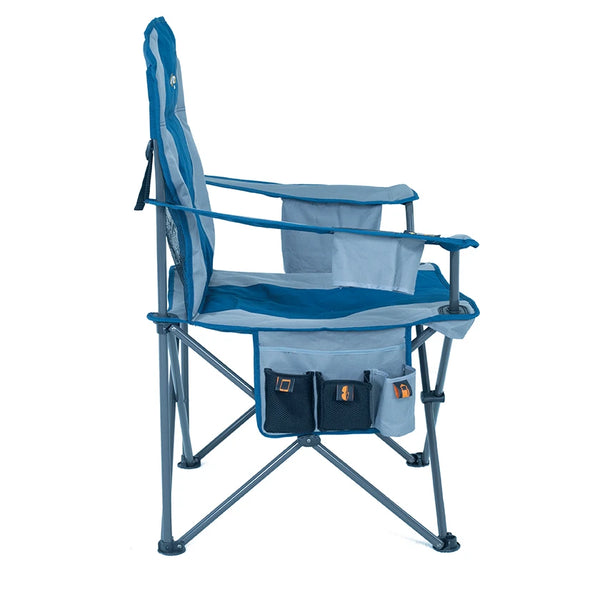 Blue | Side view showing right side storage pockets