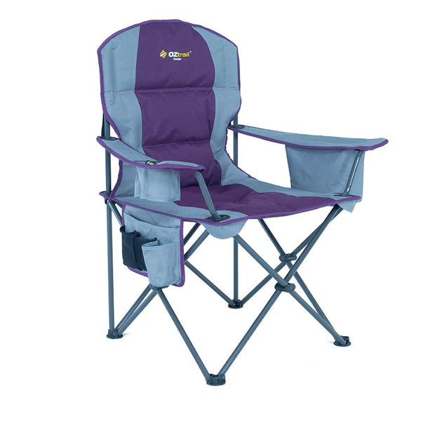 Purple | Angled side view showing right side storage pockets