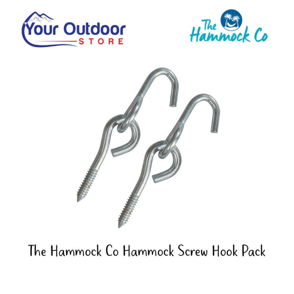 The Hammock Co Hammock Hanging Screw Hook Pack Media. Hero image with title and logos