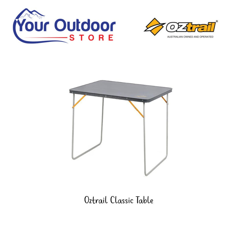 Oztrail Classic Table- Branded image with logos and title