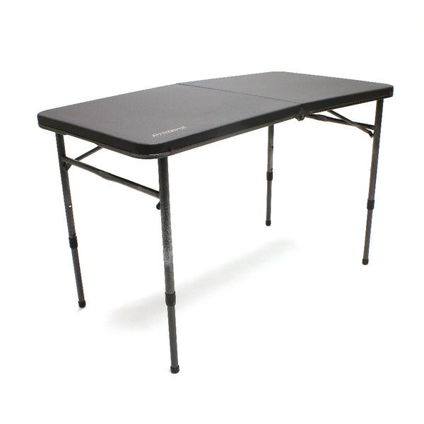Black | Oztrail Ironside Fold In Half 120cm Table Image Showing No Logos Or Titles.