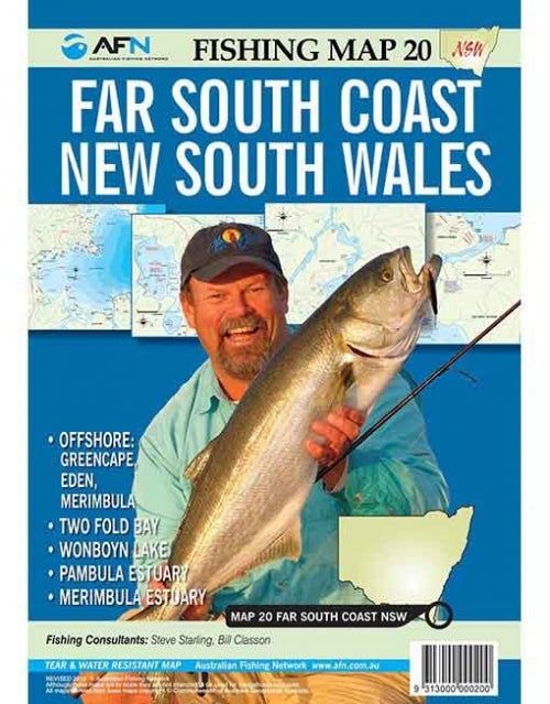 AFN Fishing Map 20 Far South Coast New South Wales. Front Cover