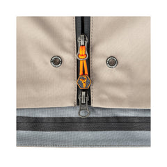 Sand Charcoal | Hunters Element Atlas Jacket. Showing Dual Zipper.