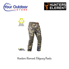 Hunters Element Odyssey Pants. Hero Image Showing Logos and Title. 