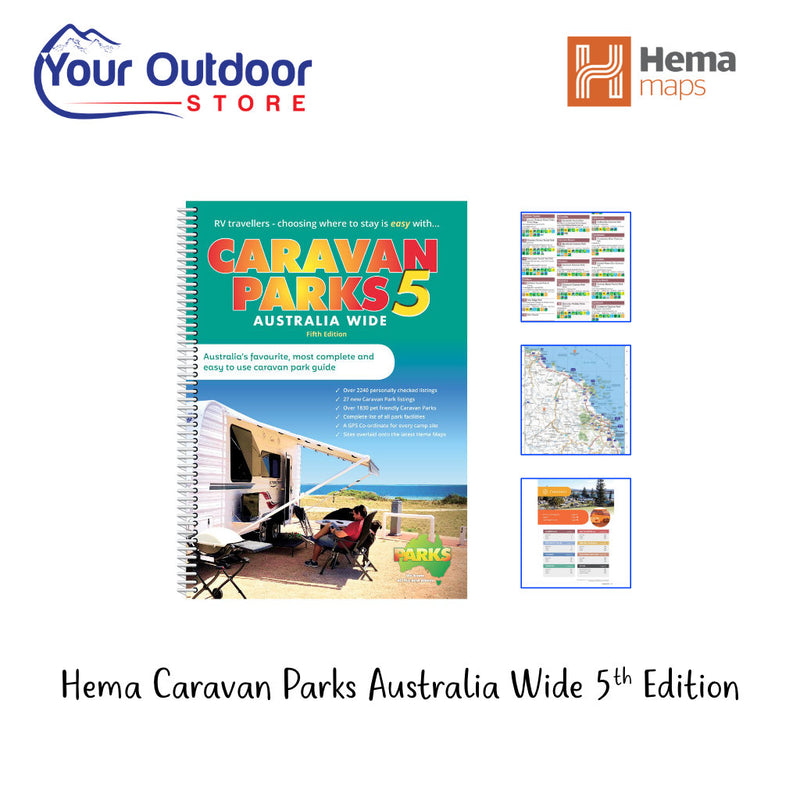 Caravan Parks Australia Wide 5th Edition. Hero image with title and logos