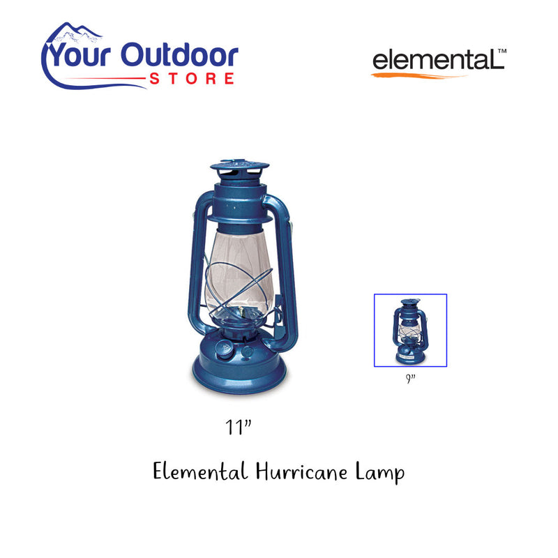 Blue | Elemental Hurricane Lamp. 11"