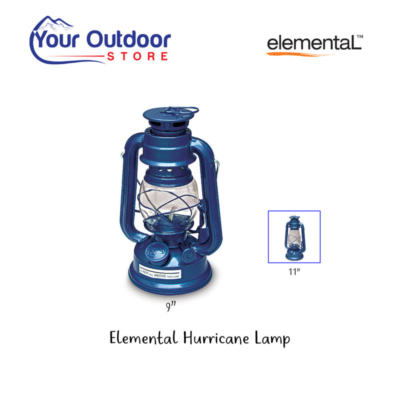 Blue | Elemental Hurricane Lamp. 9"
