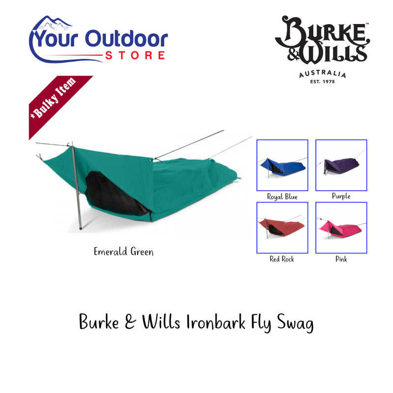 Emerald Green | Burke & Wills Ironbark Fly Swag. Hero Image #colour_emerald-green