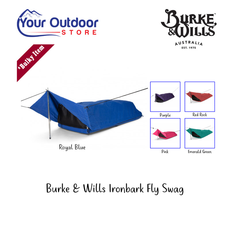 Royal Blue | Burke & Wills Ironbark Fly Swag. Hero Image #colour_royal-blue