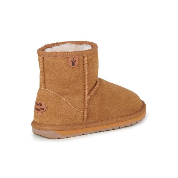 Chestnut | Angled side view of boot from heel