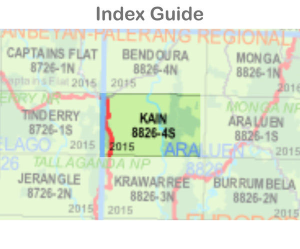 Kain 8826-4-S NSW Topographic Map 1 25k