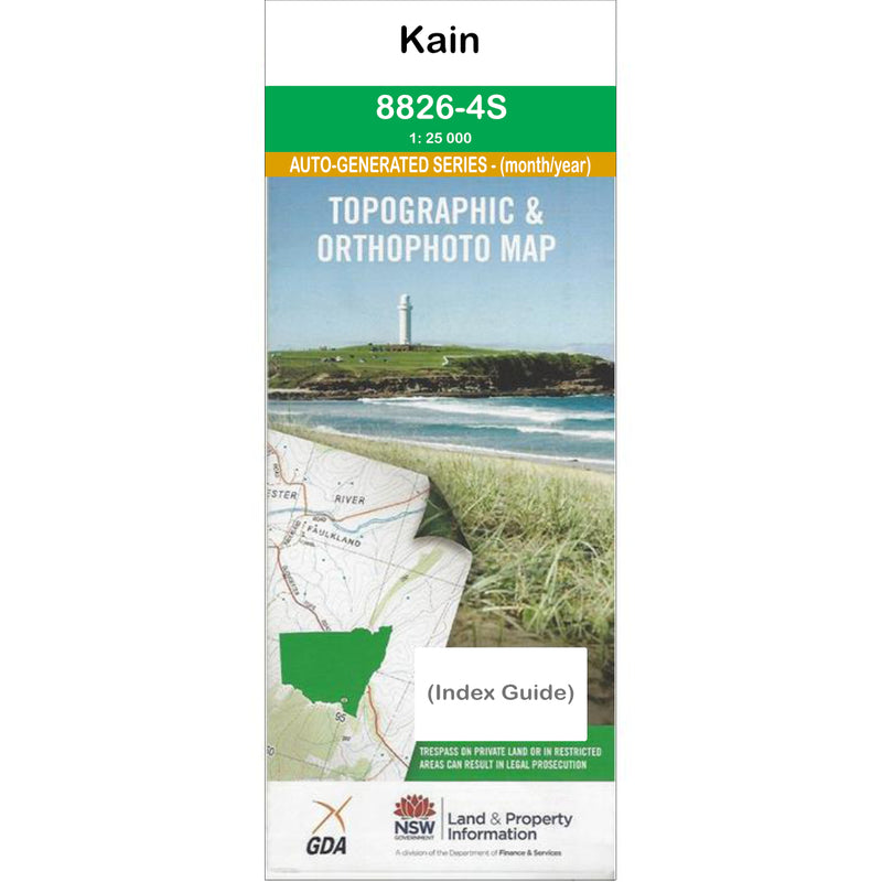 Kain 8826-4-S NSW Topographic Map 1 25k