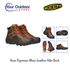 Syrup | Keen Pyrenees Mens Leather Hike Boot front,side top and angled views.