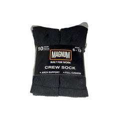 Black | Magnum Crew Socks - 10 Pack in Packaging.