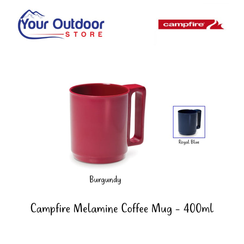 Campfire Melamine Coffee Mug 400ml with Blue mug insert