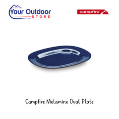 Navy | Campfire Melamine Oval Plate- logos feature image