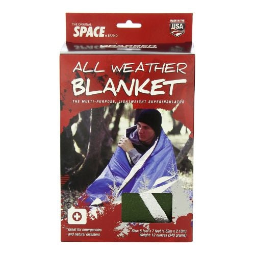 Olive | Original Space Blanket All Weather Blanket. Front of box