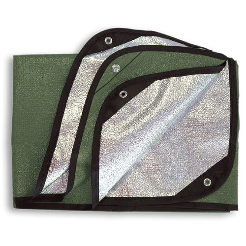 Olive | Original Space Blanket All Weather Blanket. Olive one side and silver other side