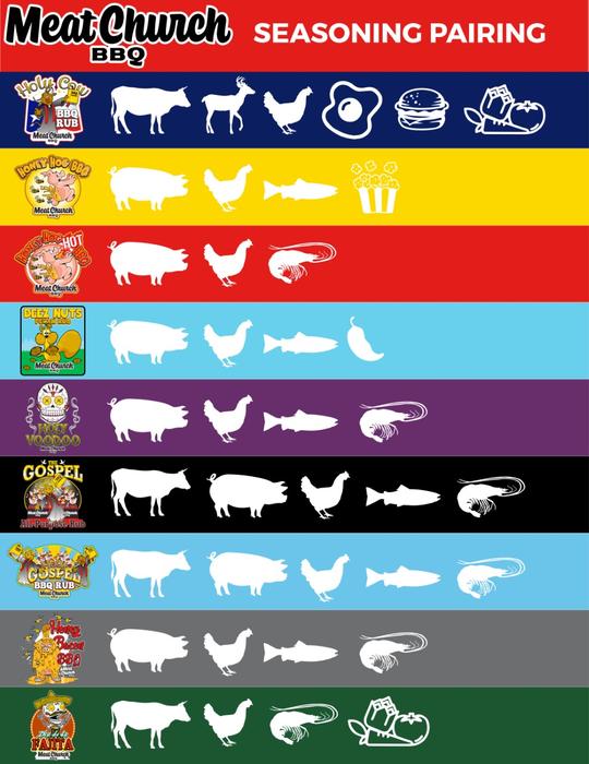 Meat Church BBQ Season Pairing Chart