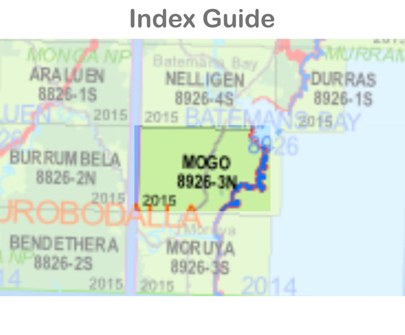 Mogo 8926-3-N NSW Topographic Map 1 25k