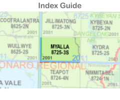 Myalla 8725-3-S NSW Topographic Map 1 25k