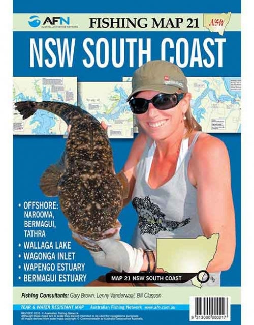 AFN Fishing Map 21 New South Wales South Coast