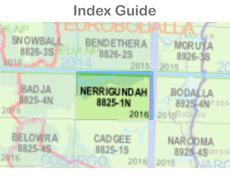 Nerrigundah 8825-1-N NSW Topographic Map 1 25k