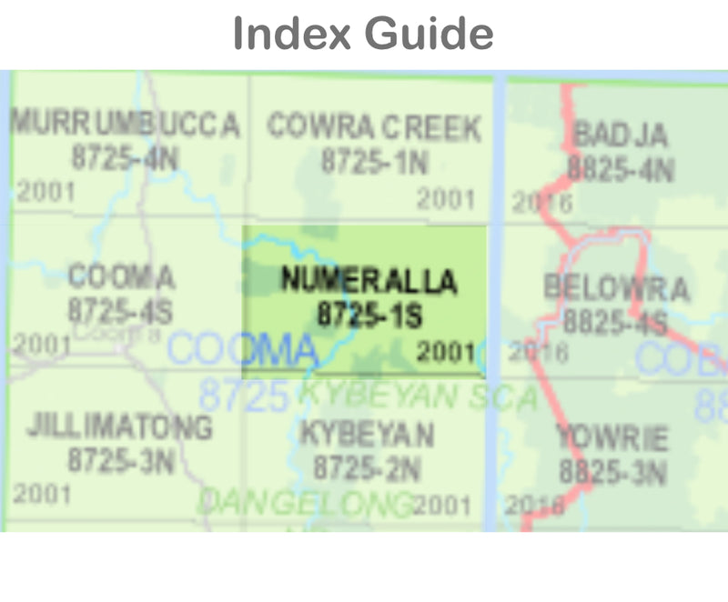 Numeralla 8725-1-S NSW Topographic Map 1 25k