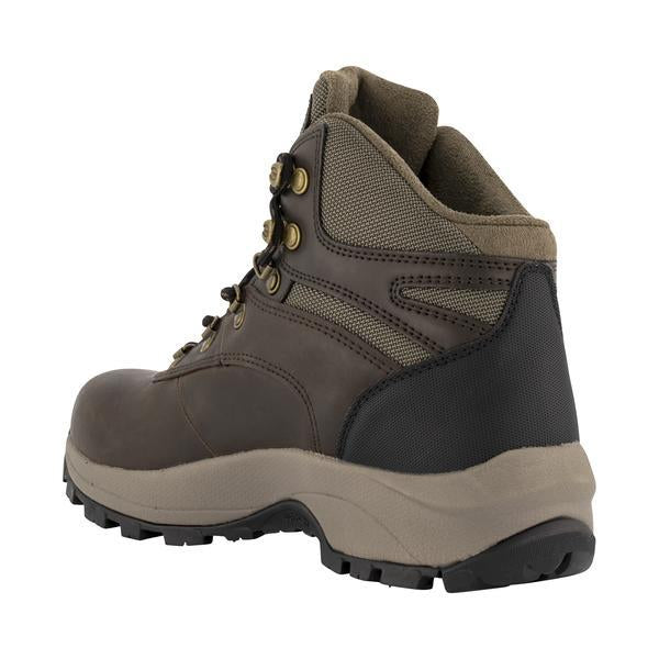 Dark Chocolate | Hi-Tec Men's Altitude VI i WP Walking Boots angled heel view showing outside side