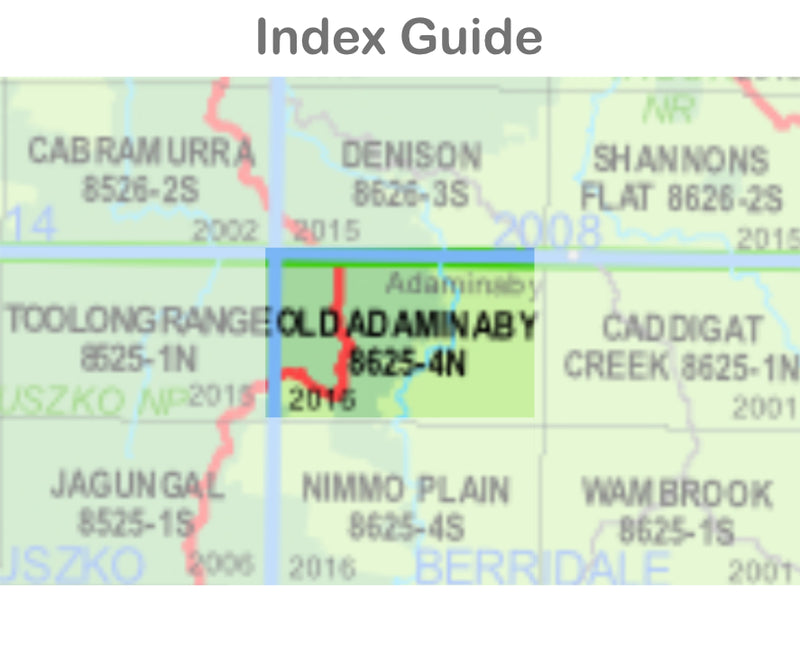 Old Adaminaby 8625-4-N NSW Topographic Map 1 25k