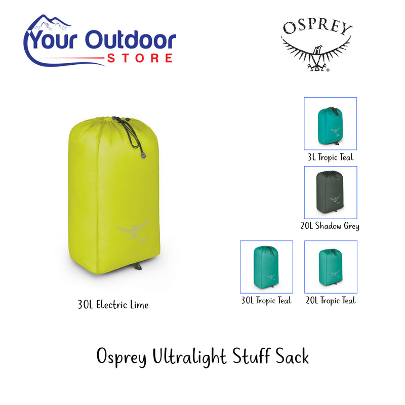 Electric Lime | Osprey Ultralight stuff sack. 30 Litre. Hero Image
