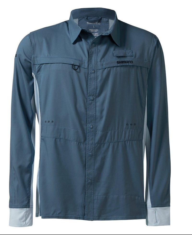 Navy | Front of shirt buttoned up