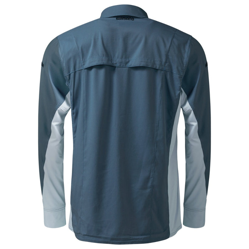 Navy | Back of shirt showing shoulder vents