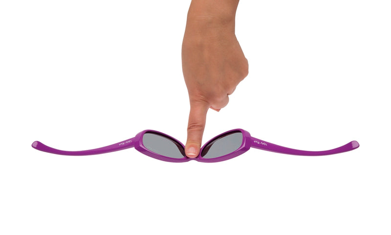 Purple | Ugly Fish Mermaid Junior Unbreakable Sunglasses PKM533 PU.SM.  Arms out Flat and Nose pressed Down