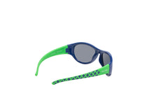Blue/Green | Ugly Fish Junior Unbreakable Sun Glasses PK922 B.SM. Blue Frame, Green arms smoke lens. Back View