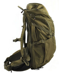 Moss | Black Wolf Minimalist 45 Backpack. Left Side