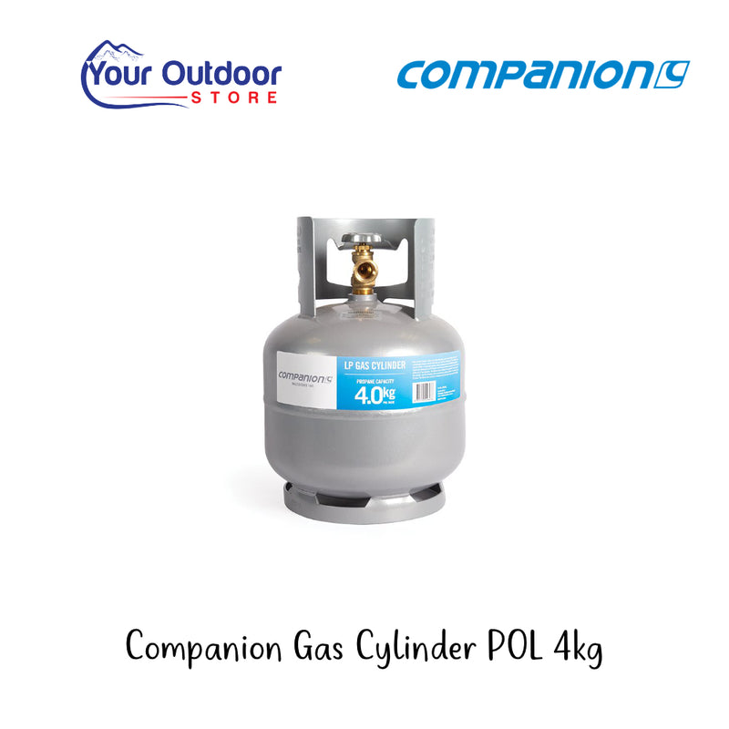 Companion Gas Cylinder 4Kg POL. Hero image with title and logos.