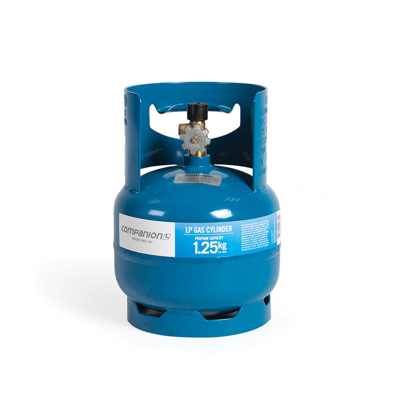 Blue | 1.25 kg Companion LPG Gas 3/8in Cylinder.