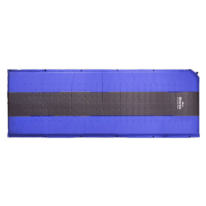 Blue Grey | Sherpa Sleeping Mat Camper. Inflated, Top View. 