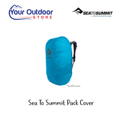 Sea To Summit Pack Cover. Hero image with title and logos
