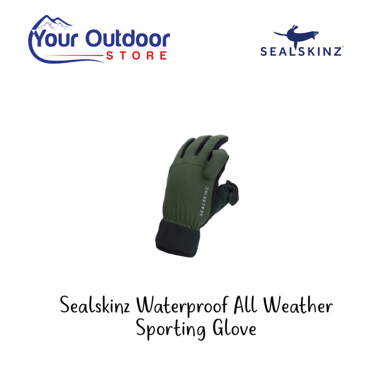 Sealskinz Waterproof All Weather Sporting Glove. Hero image with title and logos