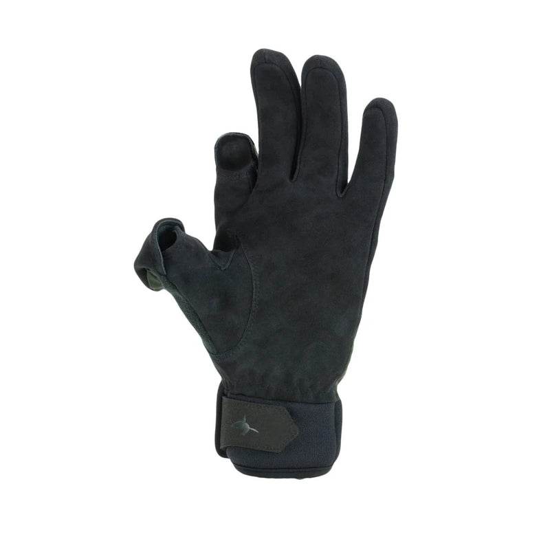 Olive Black | Palm of glove with index and thumb flipped open