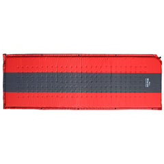 Red Grey | Sherpa Sleeping Mat Camper. Inflated, Top View. 