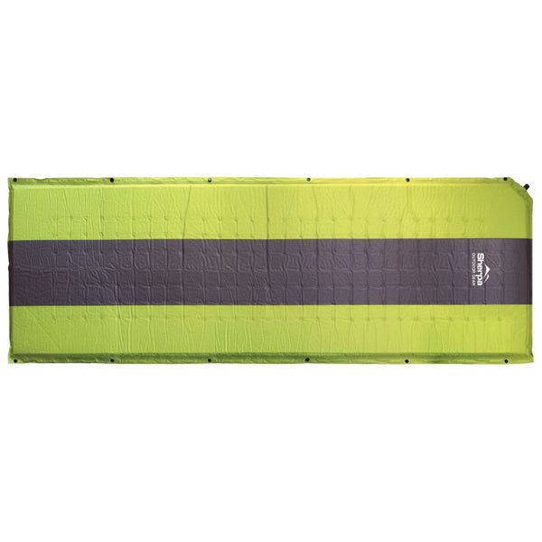 Green Grey | Sherpa Sleeping Mat Camper. Inflated, Top View. 